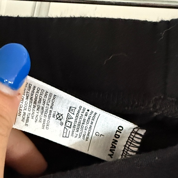Old Navy Black Fleece Leggings - Picture 2 of 2